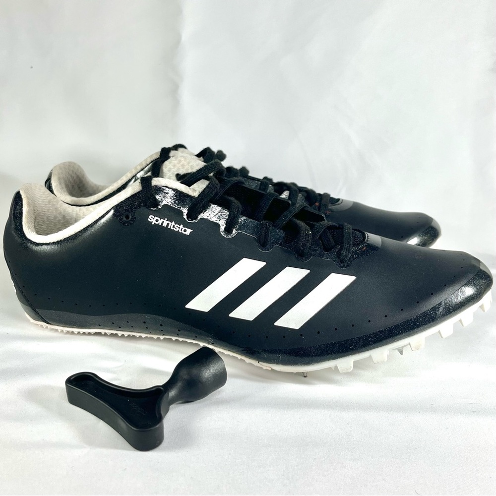 Adidas Sprintstar Track Spikes Mens 10 Black White Lightweight Performance